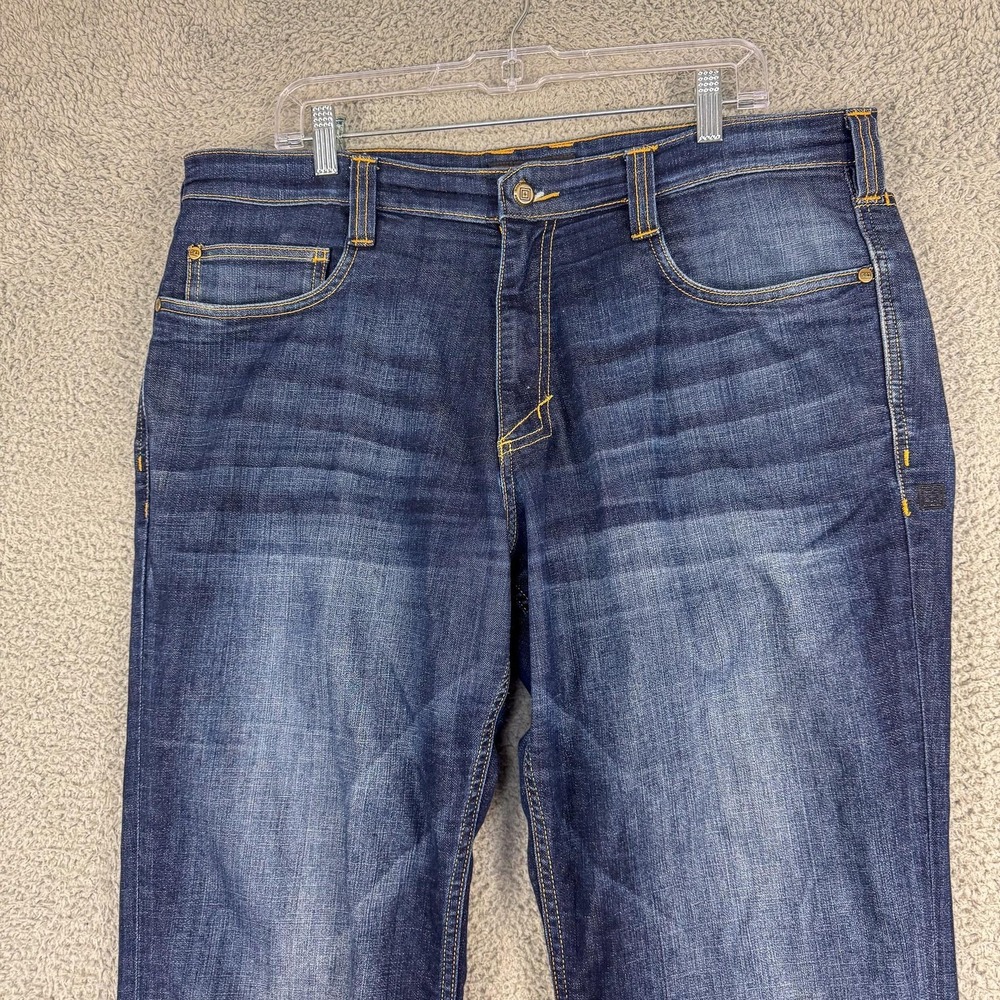 5.11 Tactical Defender Jeans Mens 36 Dark Wash Blue Denim Outdoor 74477 38x31 - Picture 3 of 14